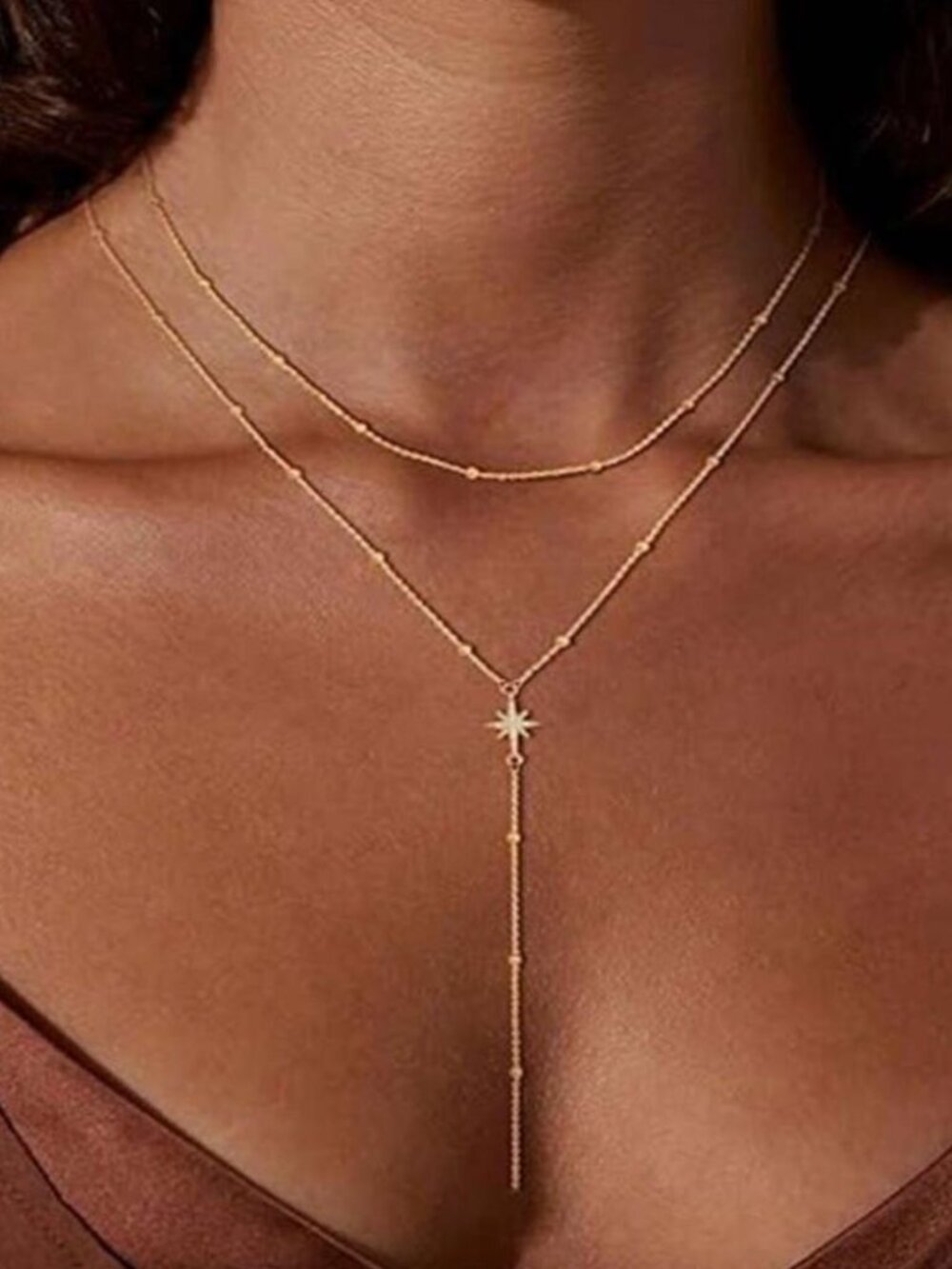 ElegantGold Lariat Necklace1762